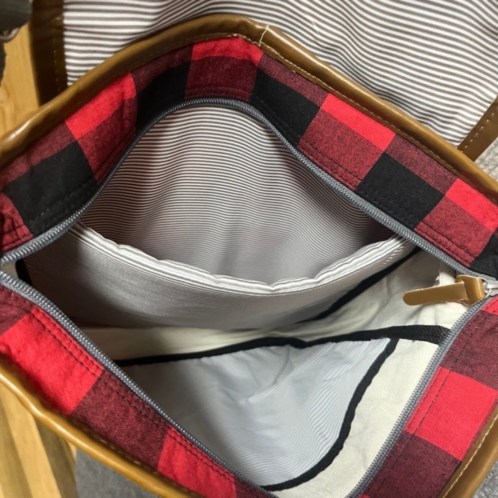 Lenovo Connection Red Black Buffalo Plaid Messenger Bag Laptop Tech CrossbodyBag - Picture 5 of 5